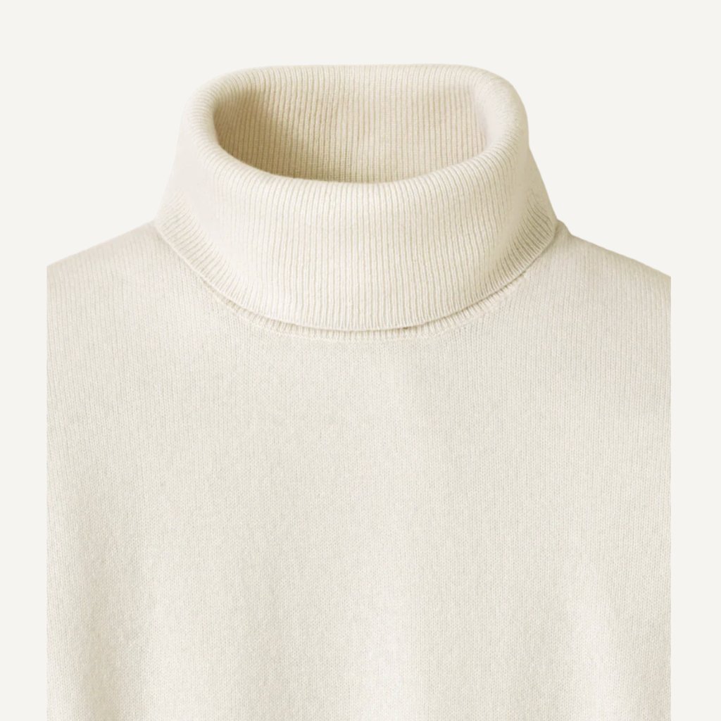 Paul Fredrick Cashmere Turtleneck Sweater In Ivory Nwt — image 3 of 8